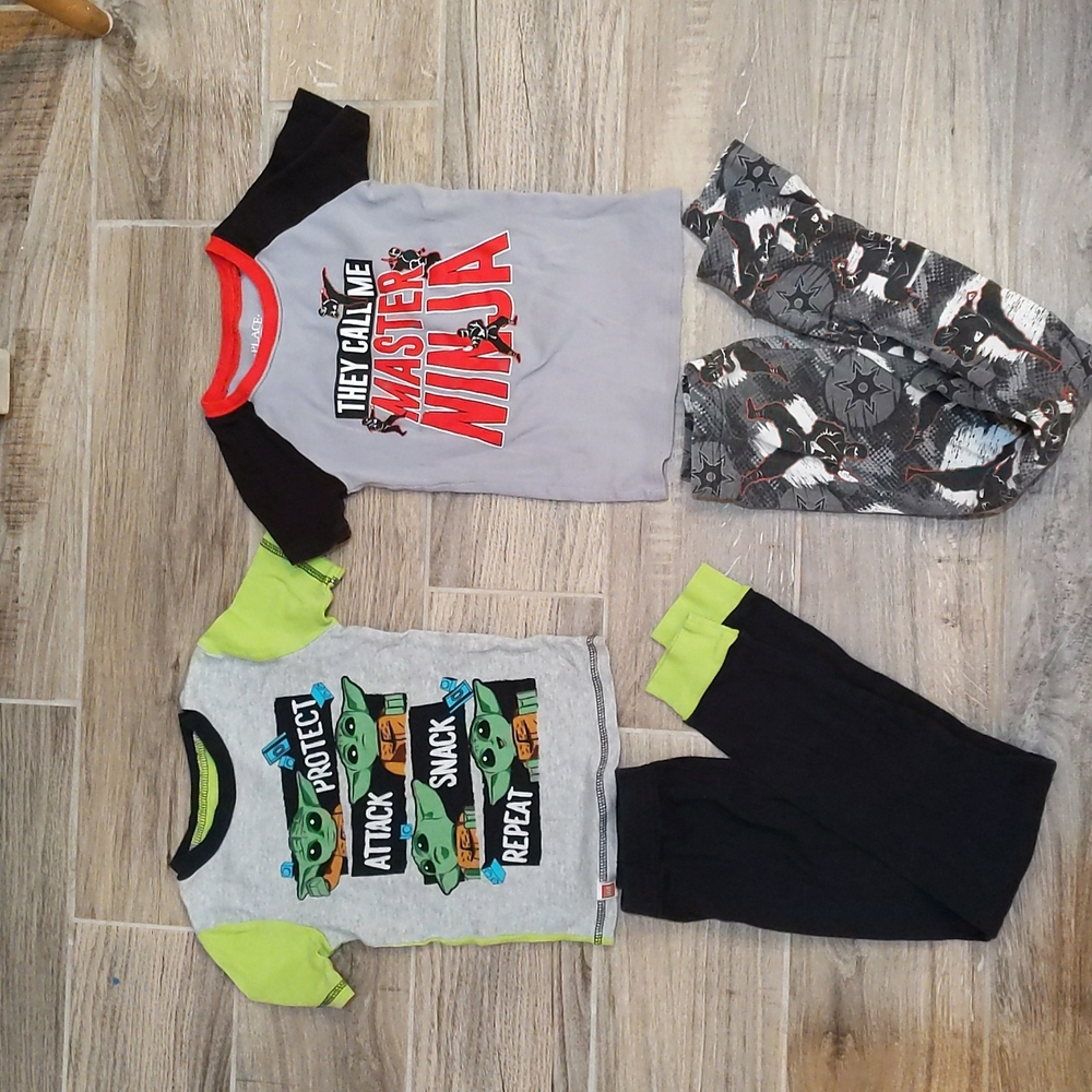 Boys cotton fitted pajamas, long pants and short sleeve shirt